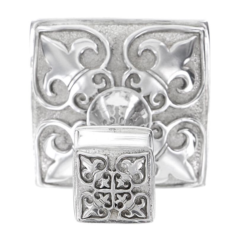 Fleur De Lis Single Robe Hook, Antique Brass