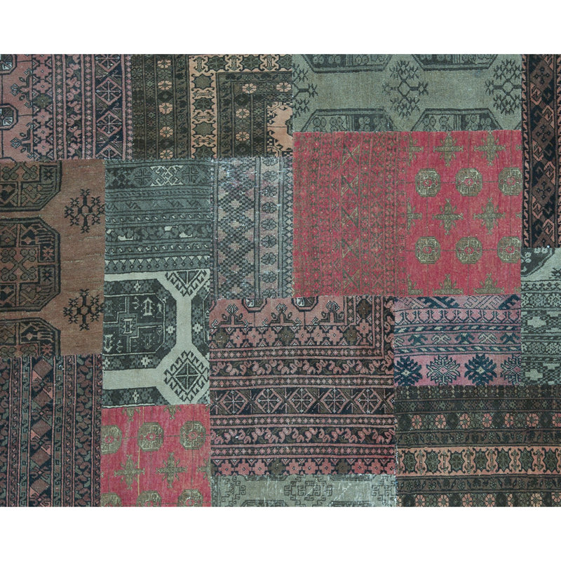 Afghan Wool Patchwork Area Rug