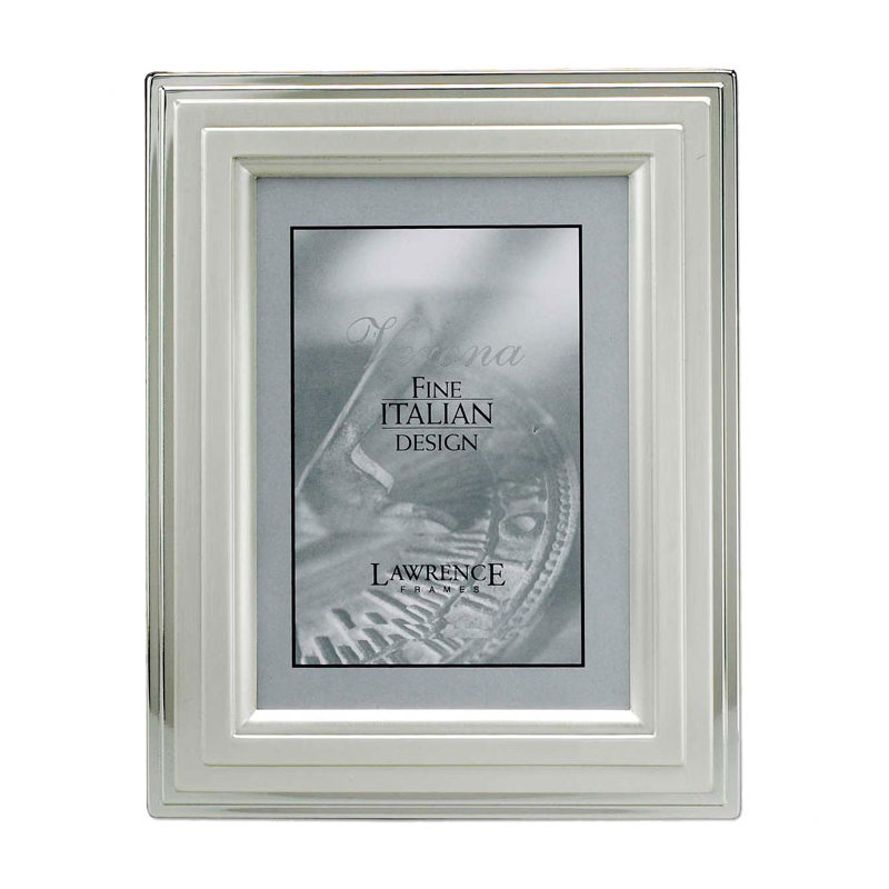 Silver Metal Beveled Picture Frame, 8" x 10"