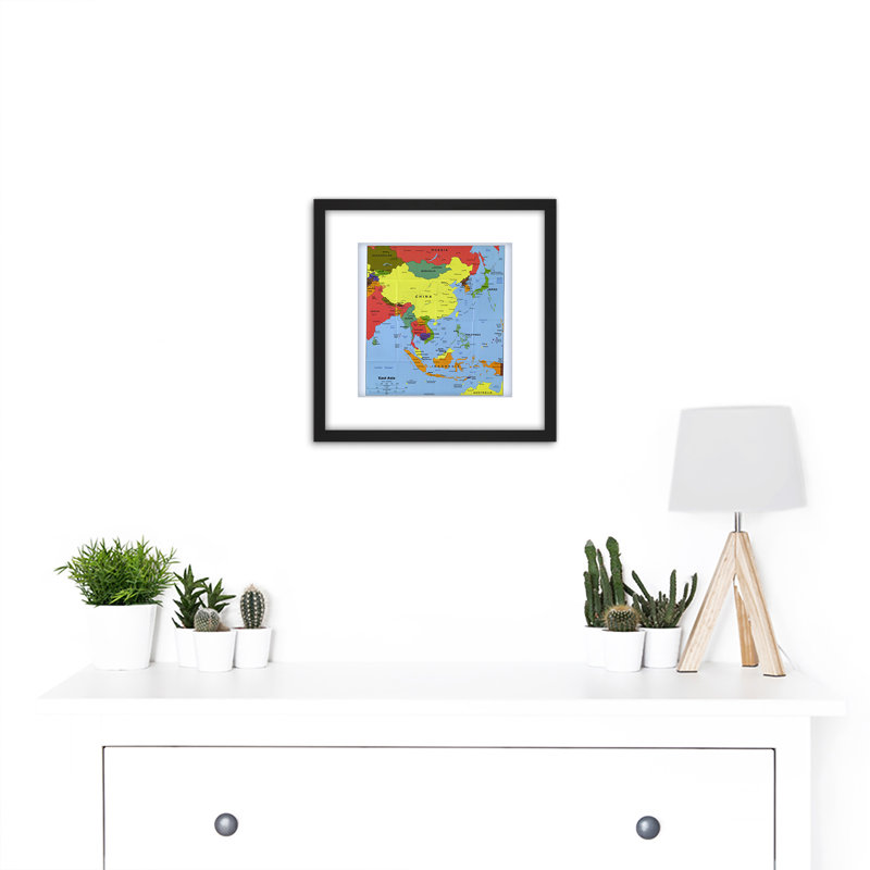 Map Political Cia 2004 East Asia Historic Replica - Single Picture Frame Painting