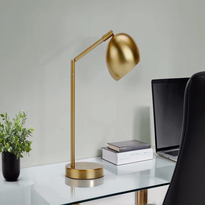 Lighting, 19"H, Table Lamp, Gold Metal