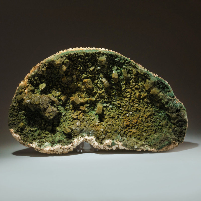 Céladonite incluse Heulandite d'Aurangabad, Maharashtra, Inde