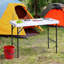 Table pliante de nettoyage de poisson avec évier, table de camping portable avec tuyau de drainage de robinet, grille et trousse de nettoyage de poisson pour pique-nique