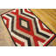 Great Tan White and Red Color with Rhombus Desing Antique American Navajo Rug