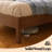 Solid Wood Bed Frame with Upholstered Headboard, Modern Design, No Box Spring Needed-1108145655-1108145653