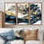 Toile avec cadre flottant brun
