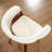 Modern Upholstered Dining Chairs, Beige Fabric With Wooden Legs, Soft Padded Seat And Back, Scandinavian Kitchen And Dining Room Side Chairs​​-485555606