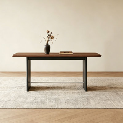 Vintage Rectangular Sintered Stone Dining Table