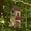 Maison d'oiseaux d'extérieur en bois massif vieilli 14,25 "Deveshi