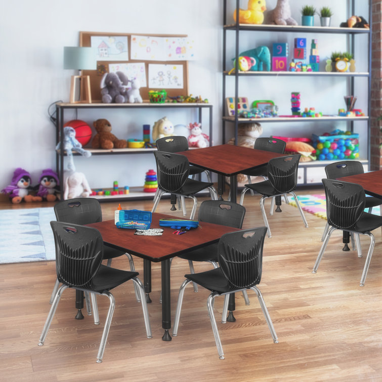Kee Square Breakroom Table and 12" Chair Set