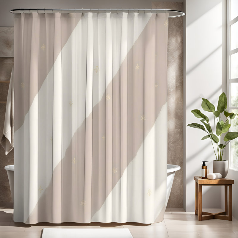 Shower Curtain w/ Bathmat, 93"H x 70"W