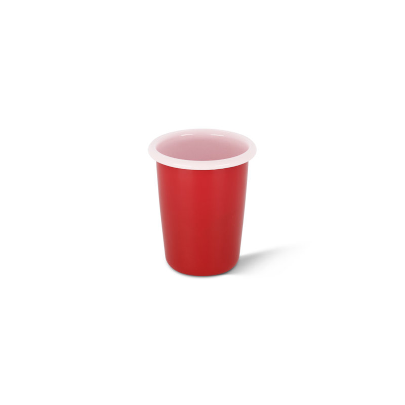 S/4 Small Enamel Tumbler - Two Tone, Red