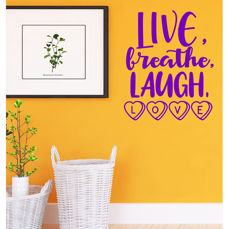 Text & Numbers Non-Wall Damaging Wall Decal, 13" H x 11" W, Purple