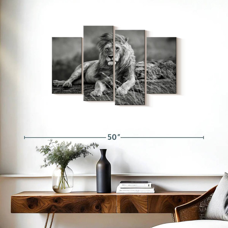 Lion safari Brampt, H 22 po x l 36 po