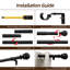 Tringle à rideaux ajustable robuste de 1 po avec embouts sphériques Danikah-1170985193-1174407920