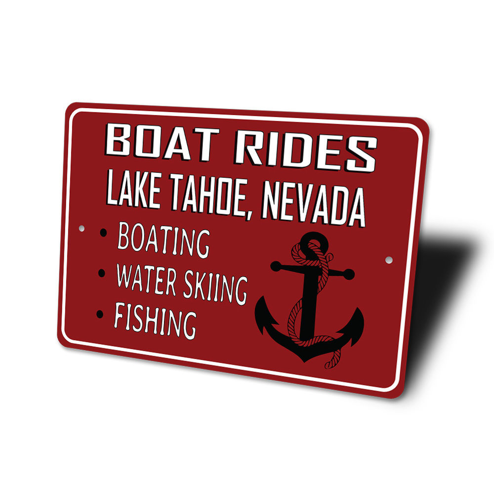 Boay Ride Sign Lizton Sign Shop, Inc Boat Rides Lake Aluminum Sign | Wayfair