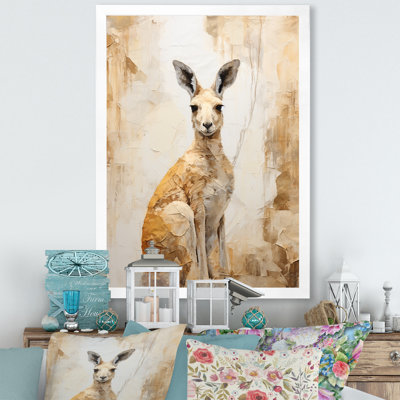 Minimal charmant kangourou sur toile