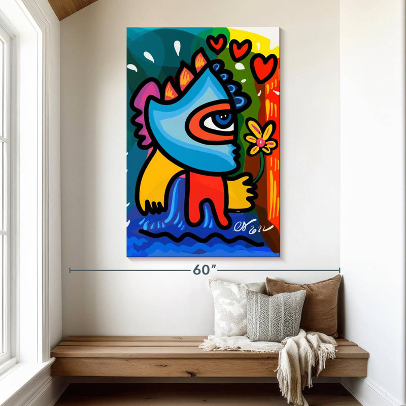 Kelan Flower Graffiti Man, 51" H x 34" W