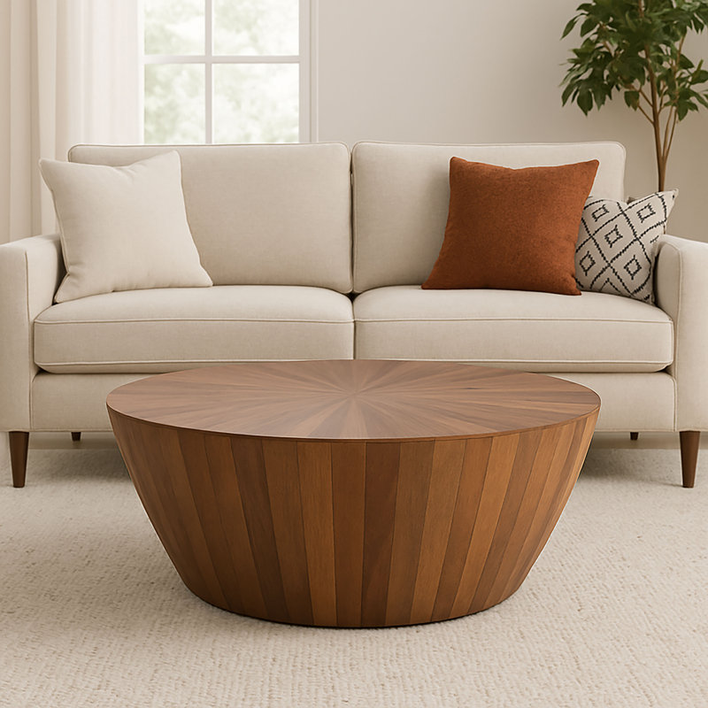 Canton Mahan Hollow Wood Block Coffee Table