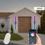 Ensemble de 2 luminaires muraux d'extérieur de 48 pouces RVBW, applique murale linéaire étanche IP65 avec télécommande pour la réception de garage-1237950864-1237950866