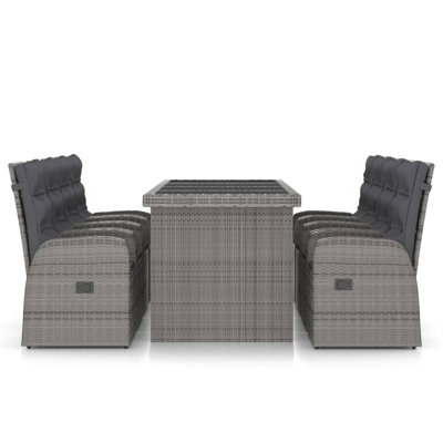 Finisheo Rectangular Dining Set with Cushions