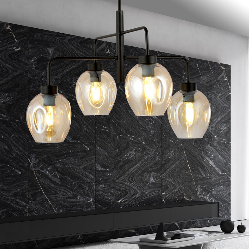 Damien 4 - Light Sputnik Chandelier, Amber