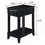 Table d'appoint noire avec tablette inférieure-1712953073