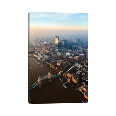 Tower Bridge and the City of London 1 Piece Wrapped Canvas Wall Art