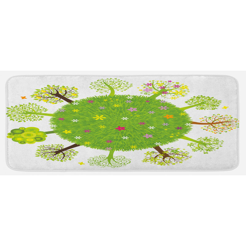 Tapis de cuisine en multicolore à partir de fleurs écologiques