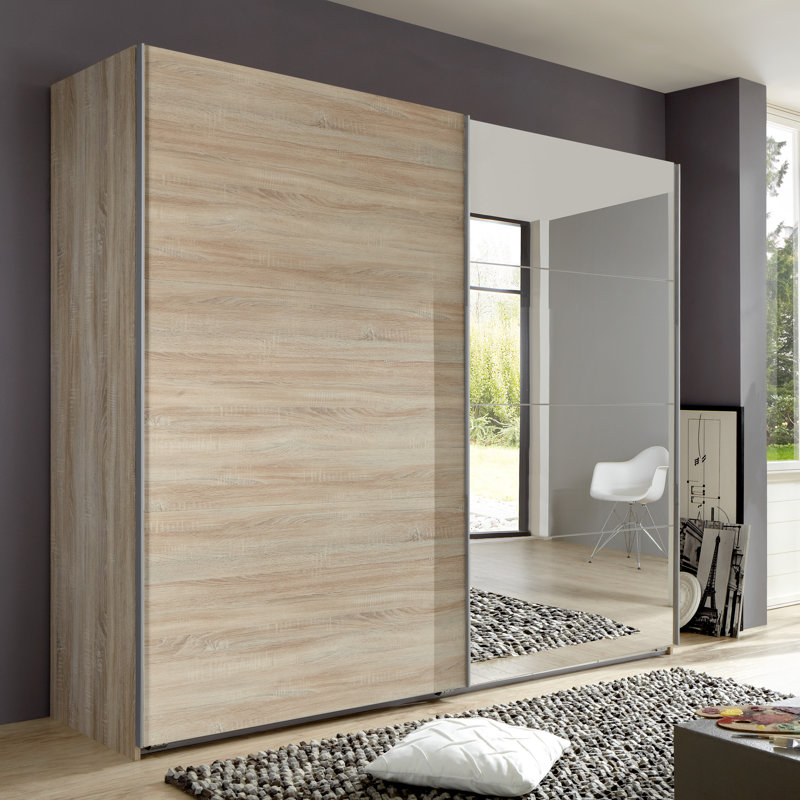 Addington 2 Door Manufactured Wood Wardrobe, Basic, Light Grey