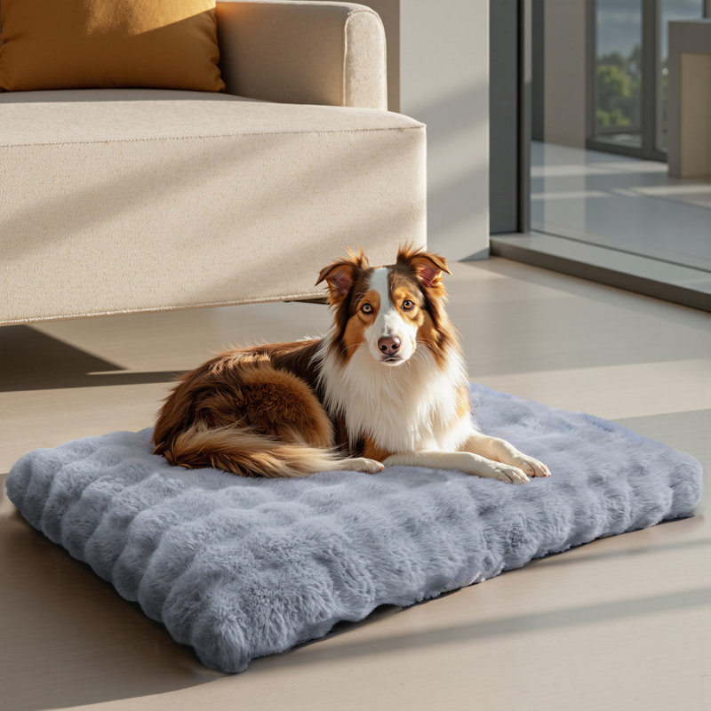 Dog Bed, 12cm H x 105cm W x 70cm D, Grey