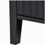 Table d'appoint U_Style de 63,1 po à 4 bandes verticales ondulées avec armoire de rangement élégante, pieds en bois massif peint, poignées en métal, convient au restaurant, au salon, à la cuisine ou au vestibule (noir)