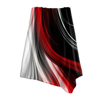 Jeté rouge et noir Infinite Ripples I - Abstract Modern Waves