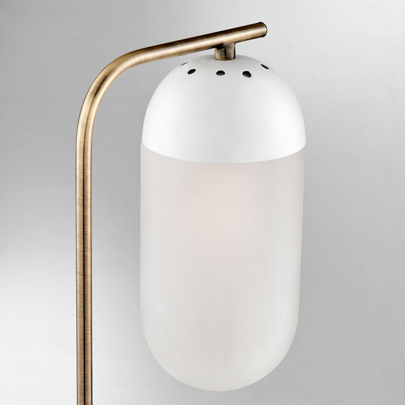 Metal Arched Lamp, White