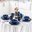 32 Pieces Dinnerware Set, Blue Set, Dinner Plate, Dessert Plate, Bowl And Mug Set For 8 Person, Poreclain Dinnerware-1359370566