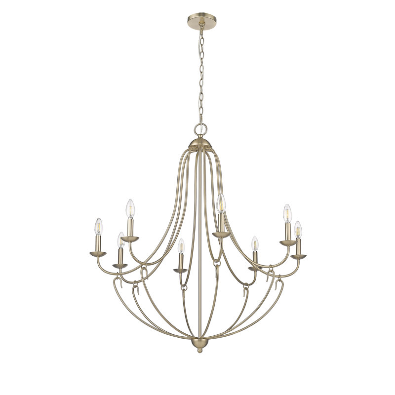 Lustre classique / traditionnel à large intensité de 36 po Eisley, Or moderne
