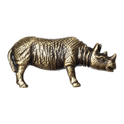 Oversized 2 3/4" Rhinoceros Novelty Knob