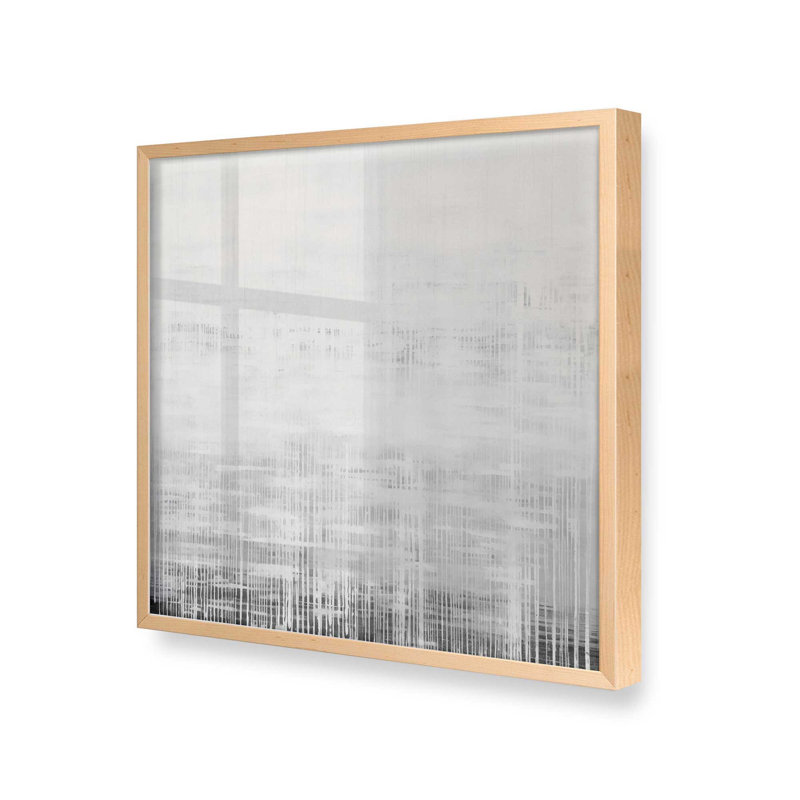 Whiteout Rhythm I Canvas, Single Picture Frame Raw Maple, 17.5" H x 17.5" W