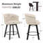 Tabouret de comptoir pivotant rembourré avec structure en métal-629090578