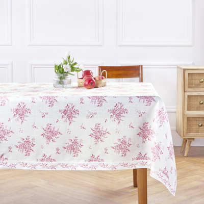 Jolie Fleur - 100% Pure Linen Floral Tablecloth