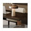 Table longue minimaliste avec base en bois géométrique-599569305
