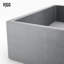 Lavabo de salle de bain vasque rectangulaire en béton avec robinet H 12 po Coca L 19 po x l 15 po x H 5 po Coca