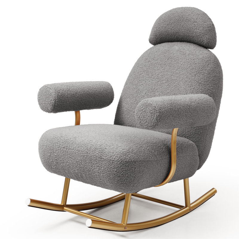 Chaise grise en tissu gris