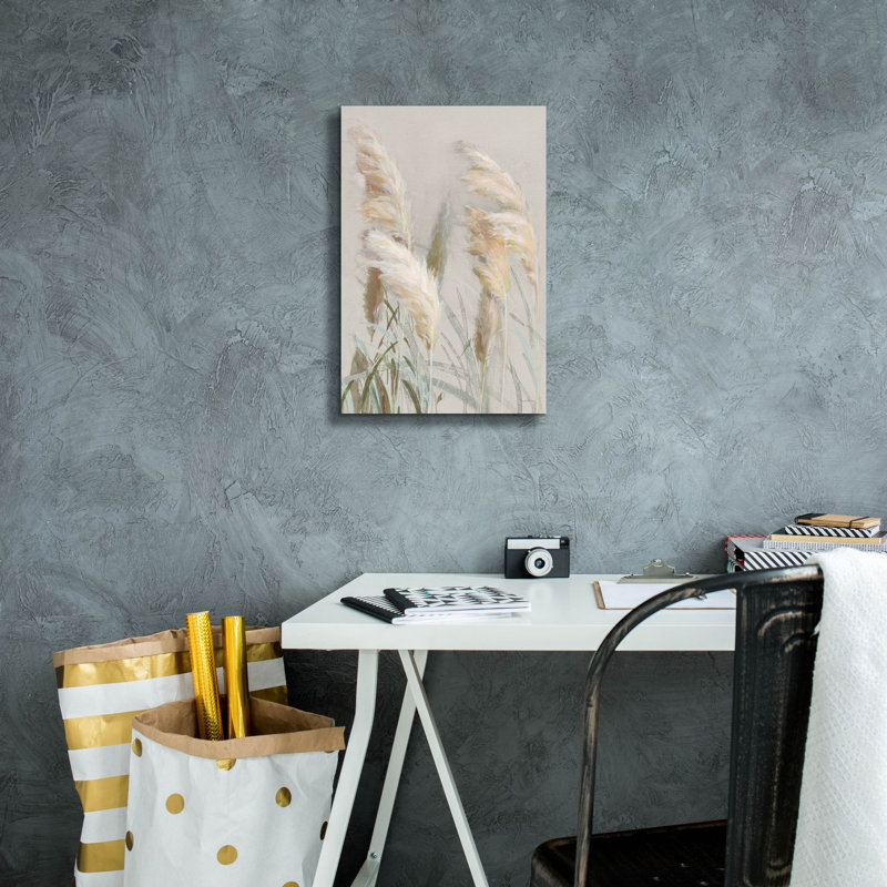 «Neutral Pampas Grasses 3» par Danhui Nai, art mural sur toile
