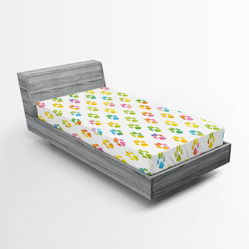 Multicolore Ambesonne, Drap-housse de taille simple