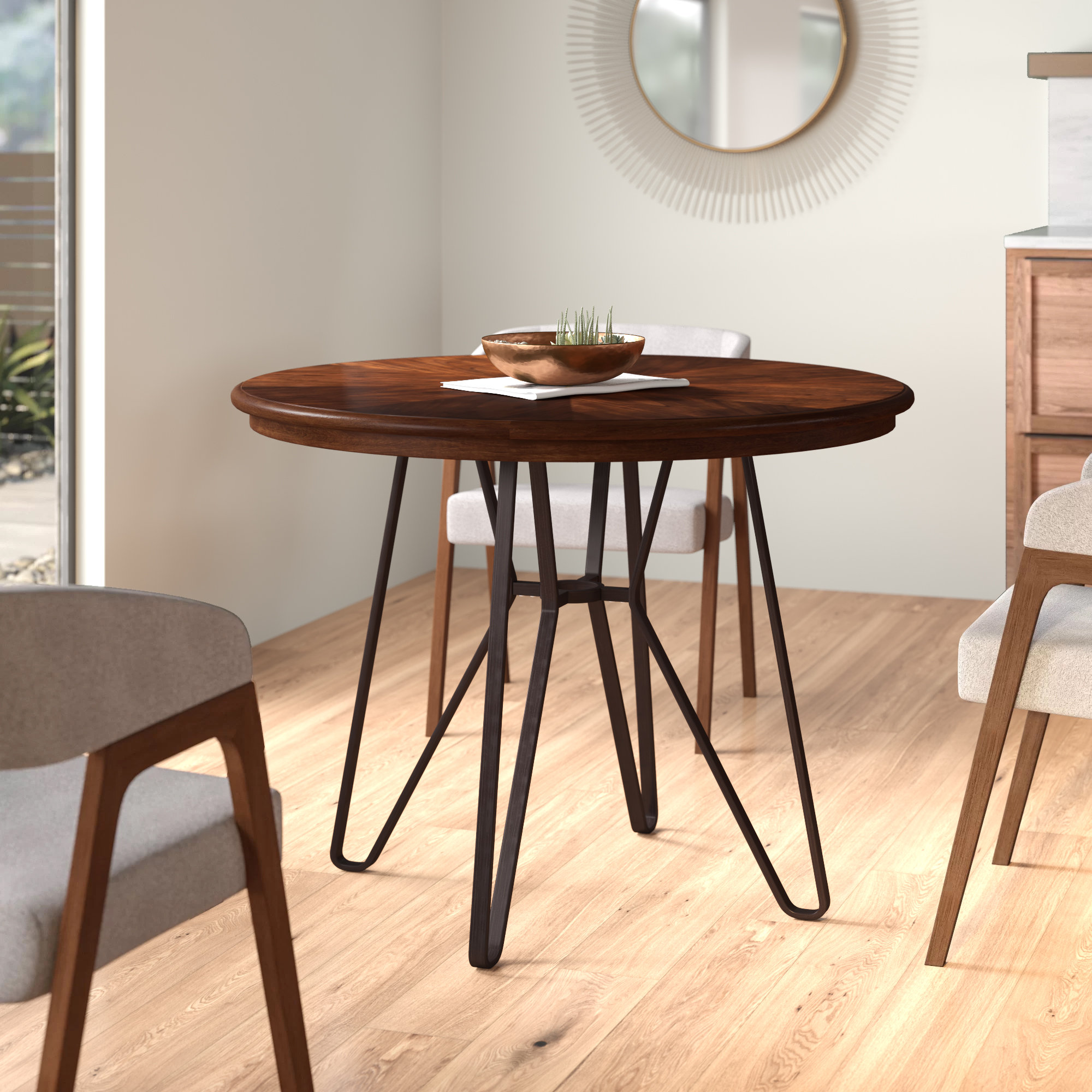 Ashtin Round Metal Base Dining Table