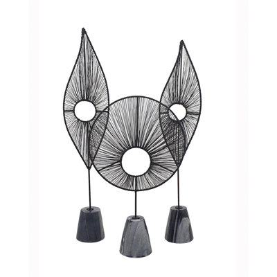 S/3 Truman Decorative Leaf Statuaries