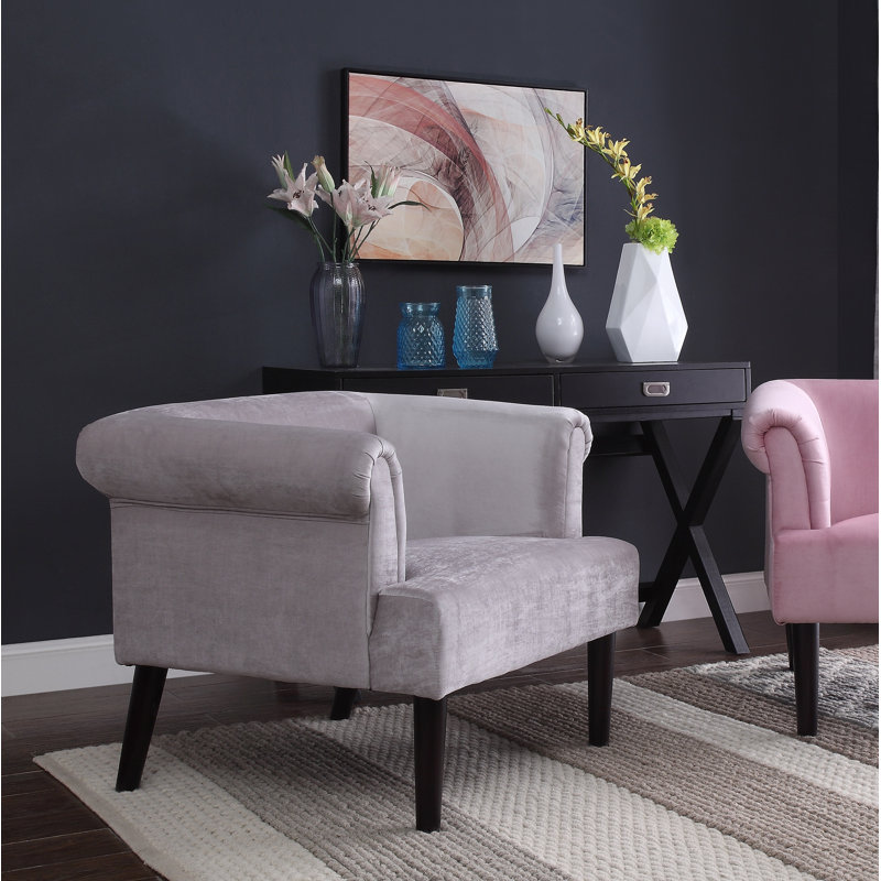 Zev Upholstered Armchair, Grey