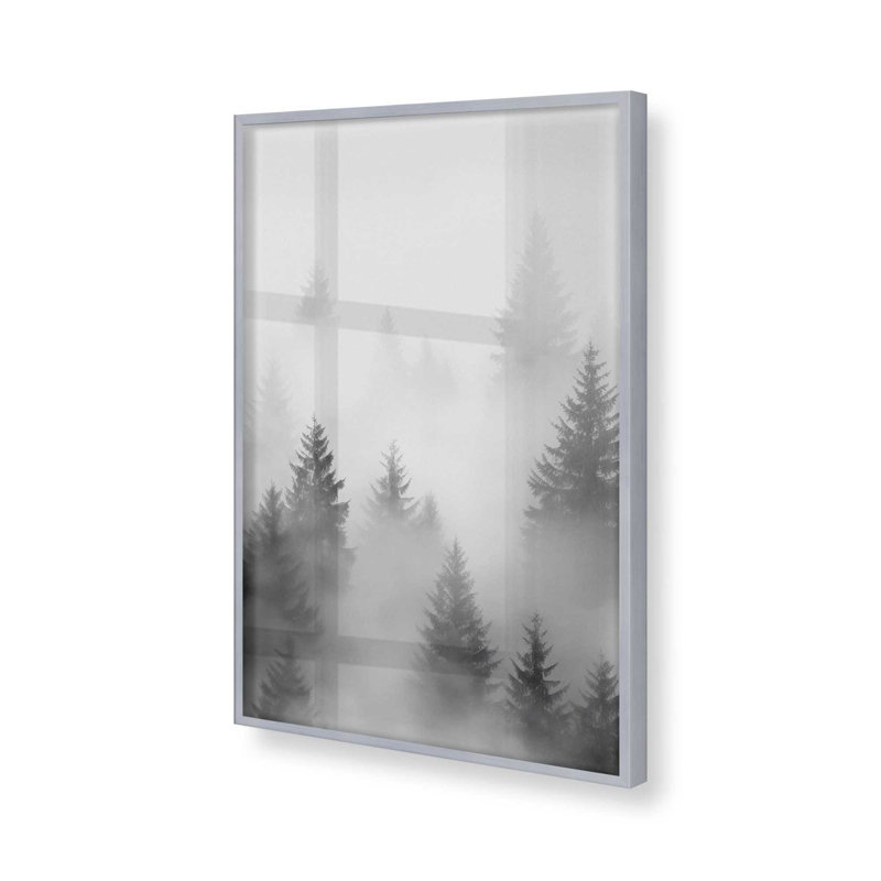 Foggy Echoes I Print, H 25,25 po x l 19,25 po, Cadre en chrome poli