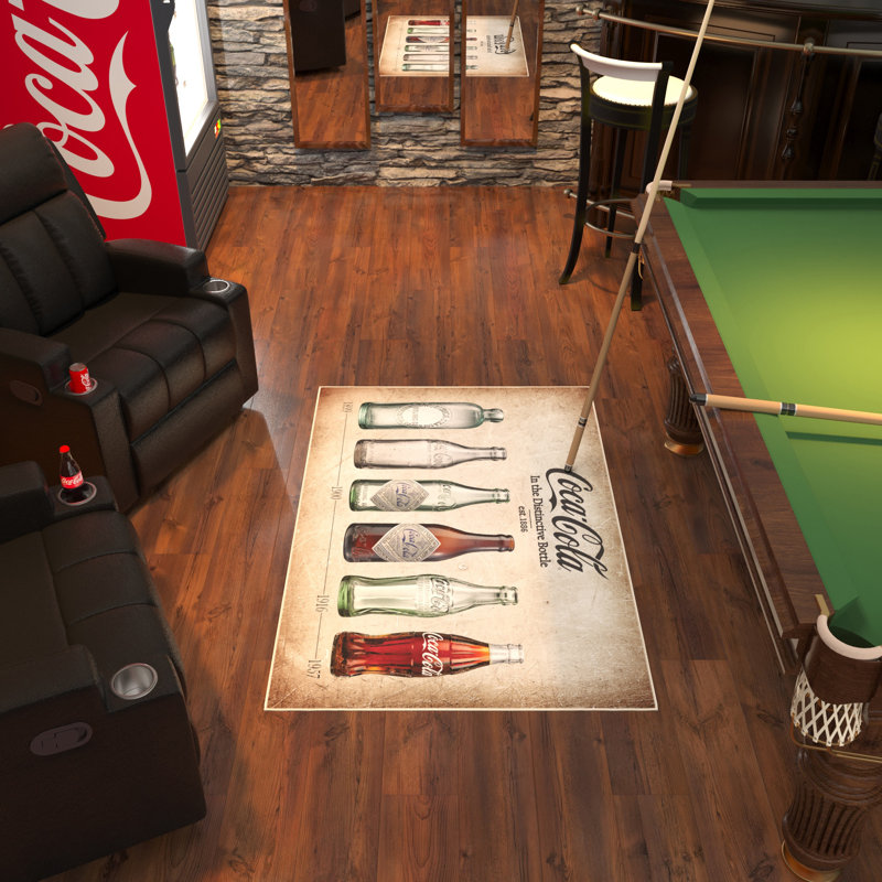 Tapis antidérapant Coca-Cola, Rectangle 3 pi 3 po x 5 pi